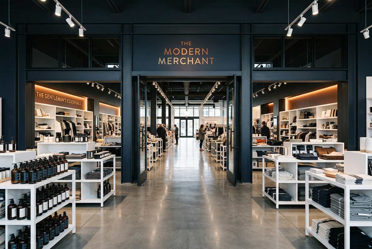 Multi-location retail store with clean, polished high-traffic floors after overnight cleaning
